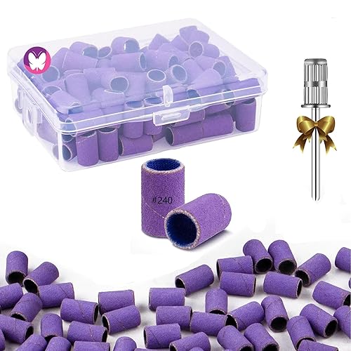 Brocas para uñas, mandril de banda de lijado, 332 pulgadas, fácil de quitar, broca de uñas E-file para banda de lijado, máquina de taladro eléctrico