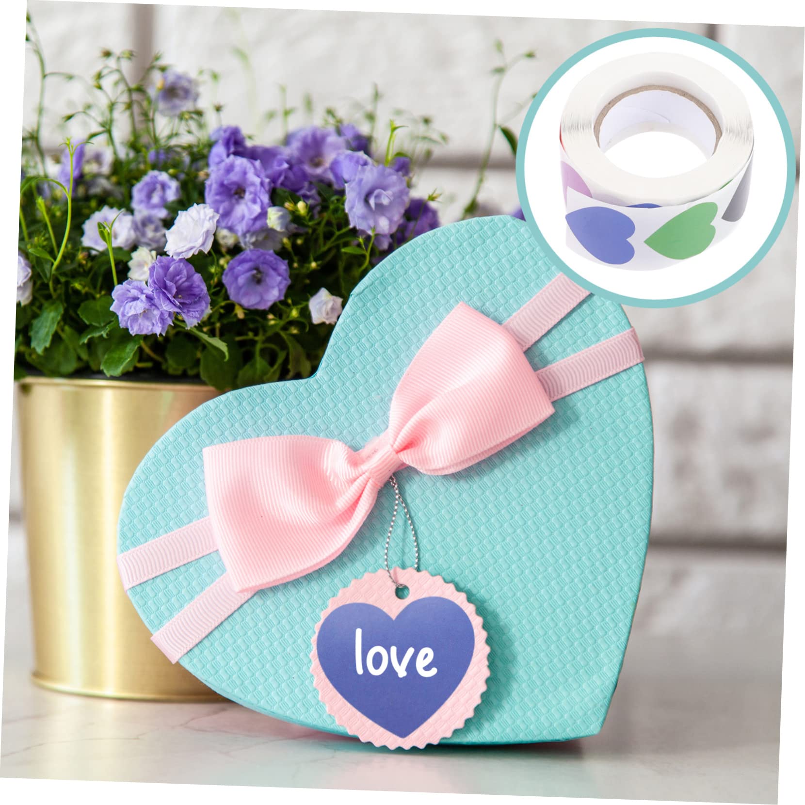 LALAFINA 4500pezzi Etichette Adesive Forma Di Cuore Per Decorazioni Di Matrimonio Regali e Buste Confezione Facile Da Applicare e Resistente Per Ogni Occasione