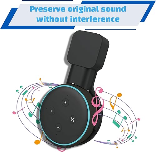 Miniatura 8 de Sintron Soporte de pared para Dot 3, soporte de pared para hogar inteligente para soporte de altavoz Dot de 3ª generación, accesorios de ahorro