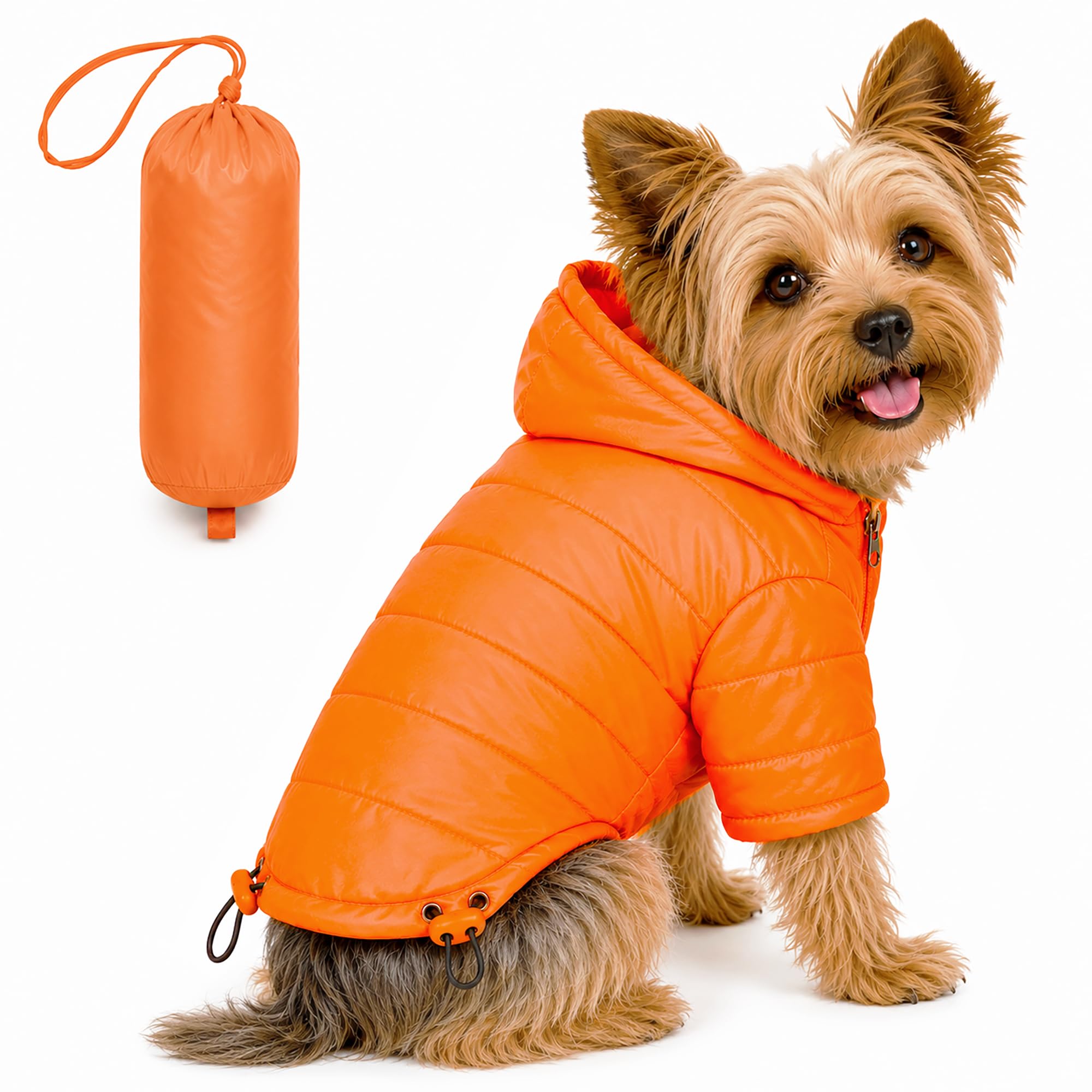 Pet Life Manteau léger réglable pour Animal Domestique Orange Taille L