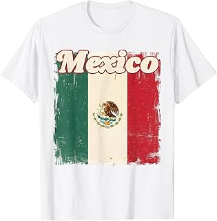 Vintage Proud Mexico Flag Design Mexican Heritage Latin T-Shirt
