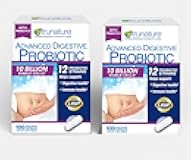 TRU Natures Advanced Digestive Probiotic, 10 Billion Viable Cells, 12 Strains, 100 Vegetarian Capsules;2packs-Sold by RCB Supplies