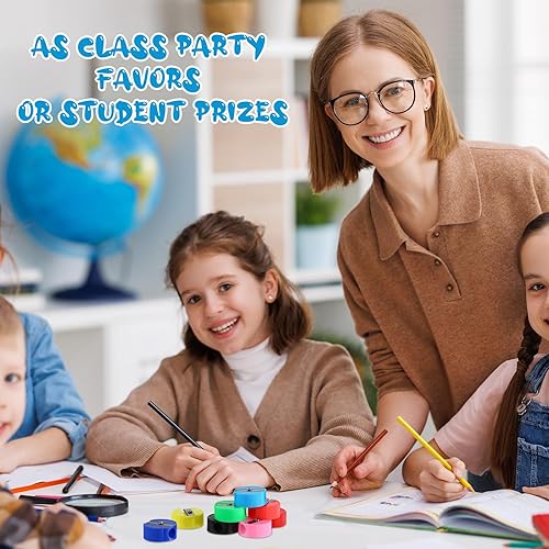 Miniatura 5 de Glenmal 72 sacapuntas a granel para niños, mini sacapuntas de mano de plástico, sacapuntas manual redondo colorido para aula, suministros de