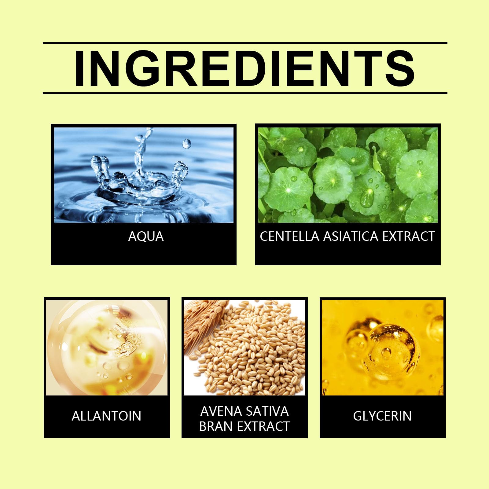 Glad2Glow Centella Allantoin Beruhigendes Gel-Feuchtigkeitscreme Ohne Alkohol Duft & Öl Beruhigendes und feuchtigkeitsspendendes Gesichtsgel für alle Hauttypen 1 Stück YbD013 (Green, 5x5x4.1cm)
