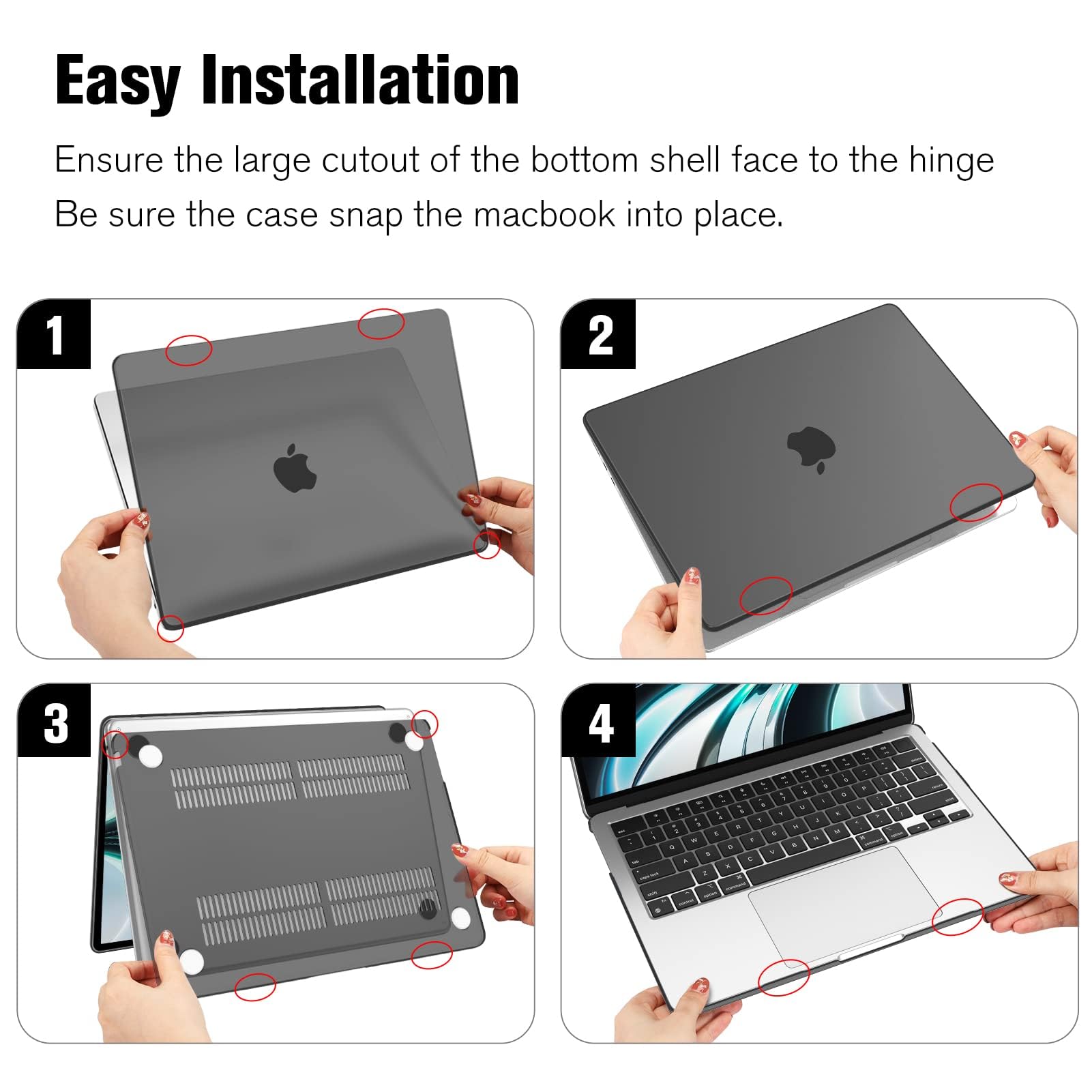 Dl3 Mobilak Compatible with MacBook Air 13 inch Case 2022 2021 2020 2019 2018 Release A2337 M1 A2179 A1932 Touch ID, Plastic Hard Shell Case Cover Compatible with MacBook Air 13.3 inch (Gray)