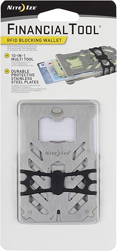 Nite Ize FMTR-11-R7 Herramienta financiera RFID Bloqueo de la cartera de acero inoxidable,