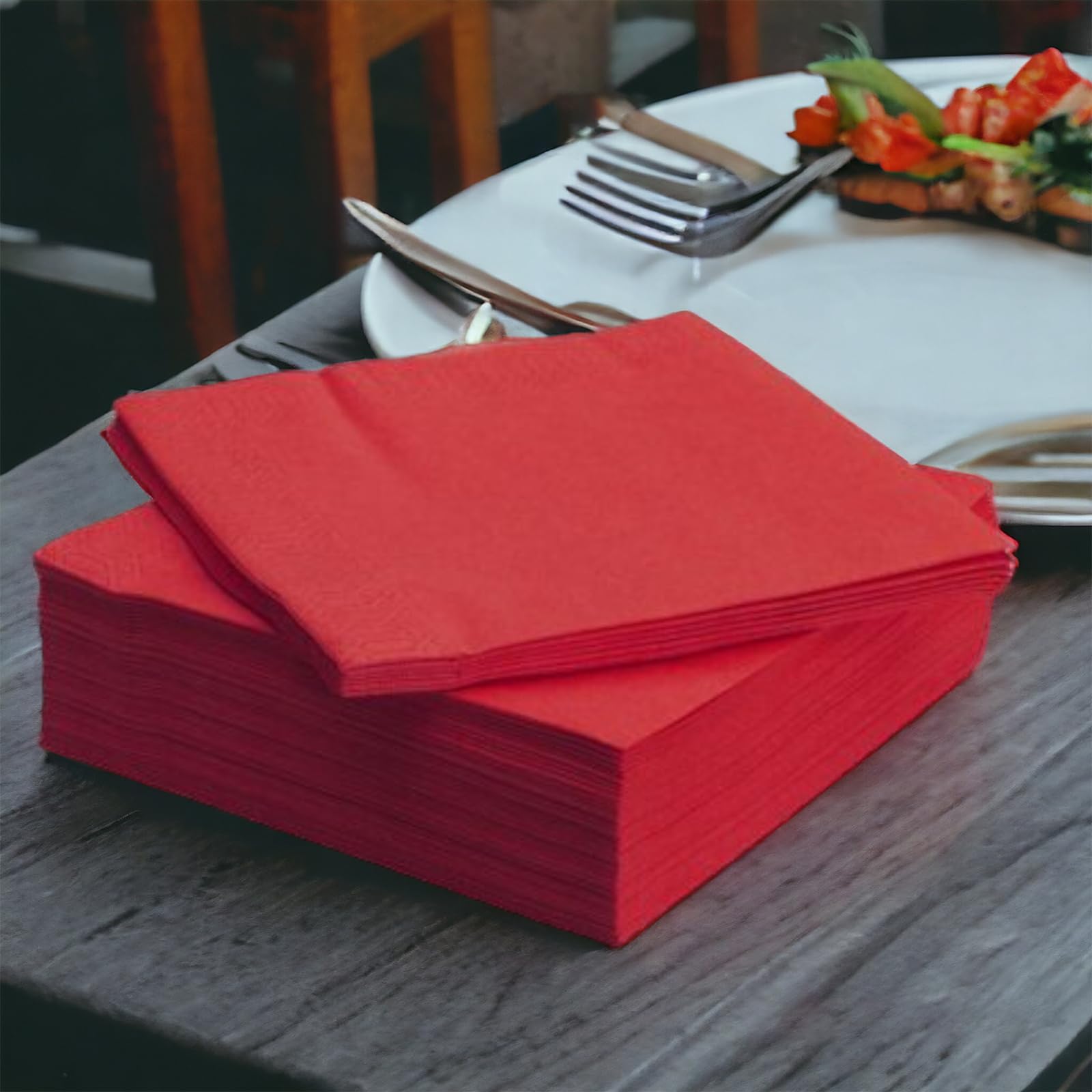 Sicignano | Paquete de 40 x 16 servilletas de papel de 3 capas 40 x 40 cm Lux Dinner de celulosa elegantes grandes pliegues 1/4 blanco – Almuerzo, cena, eventos, restaurante, ceremonias y fiestas