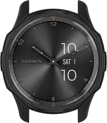 MOTONG Compatible with Garmin VivoMove Trend TPU Protective Case - TPU Protective Watch Case Cover Shell Compatible with Garmin VivoMove TrendTPU Black