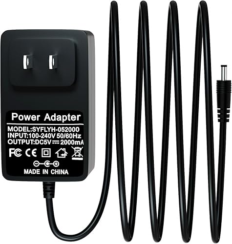 Cable adaptador de corriente de 5 V para teléfonos Yealink SIP compatible con cargador de fuente de alimentación T54W, T29G, T46S, T46U, T48S, T48U,