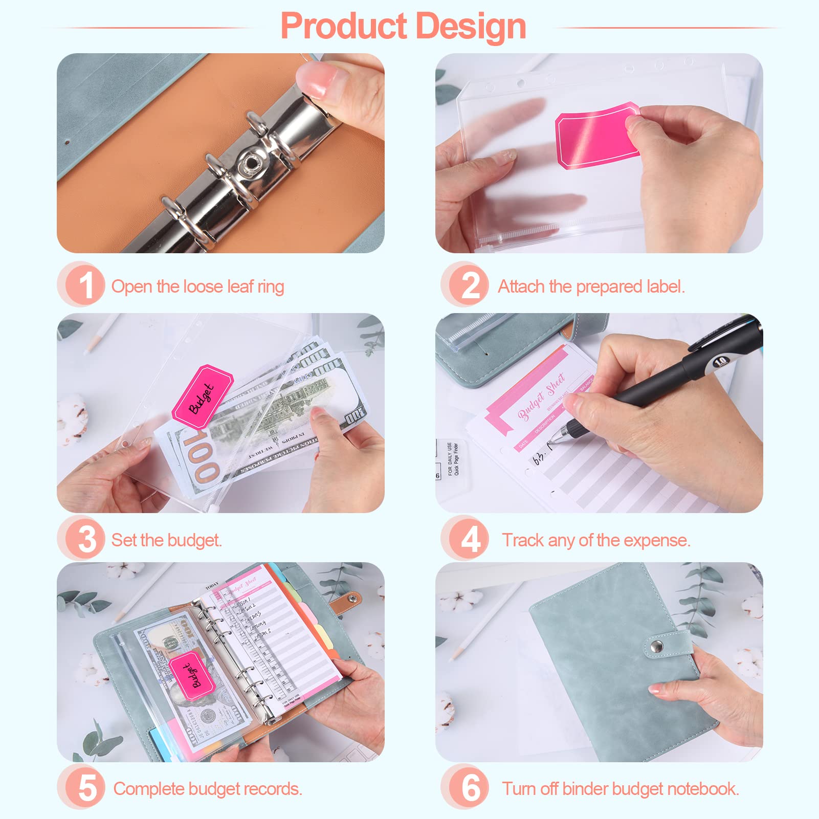 DealKits A6 Binder Taschen - 15 Transparente PVC-Mappen Mit Reißverschluss Für Ordner & Notizbücher