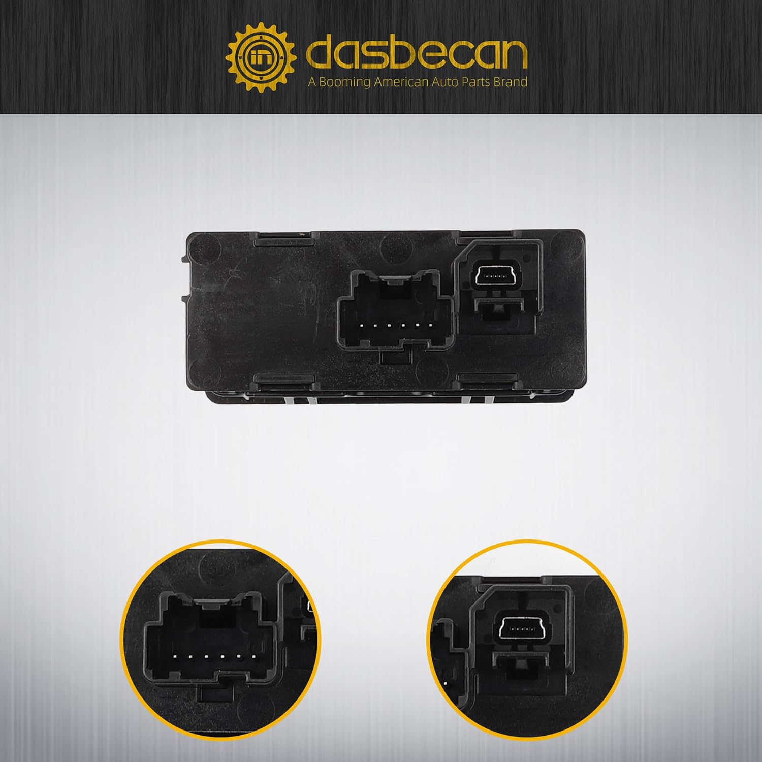 Dasbecan Center Console Auxiliary Compatible with Chevrolet Silverado GMC Sierra 3500HD 2500HD 2020-2023 OE# 13529862 13526279 USB Receptacle SD Card Port Type-C Jack Adapter