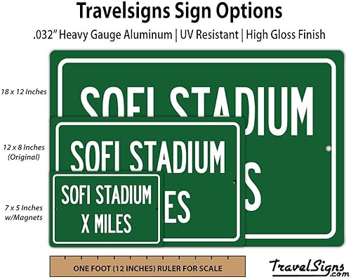 Miniatura 2 de Personalized Highway Distance Sign To: SoFi Stadium