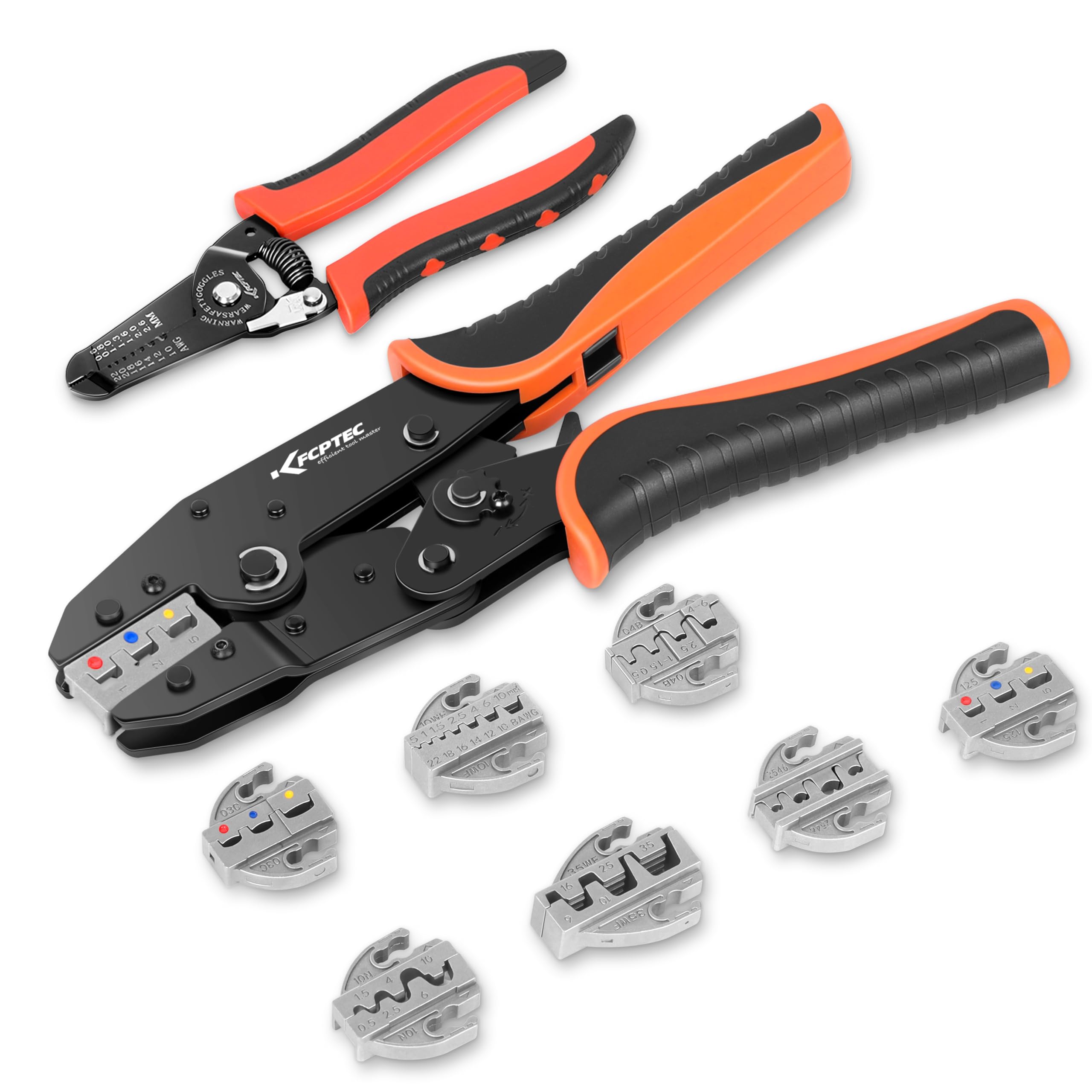 KF CPTEC Crimping Tool Set 9 PCS - Ratcheting Wire Crimper - Quick Exchange Jaw for Heat Shrink, Open Barrel, Insulated and Non-Insulated Ferrules Connectors, Wire Crimp Tool KFN-30J (B09M8G3BF1) Amazon Price History, Amazon Price Tracker