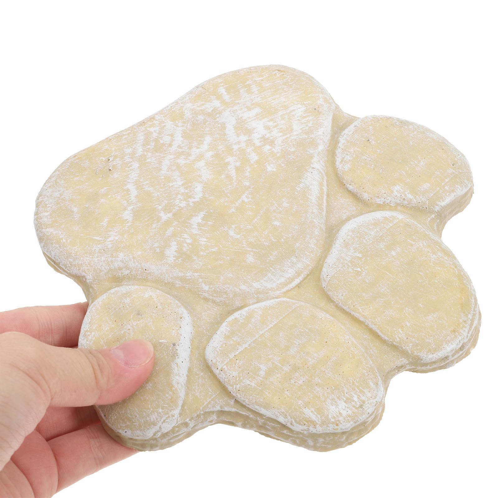 minkissy Piedra Conmemorativa de Resina para Mascotas Forma de Huella Tributo Duradero y Resistente para Perros y Gatos en Jardines y Céspedes al Aire Libre