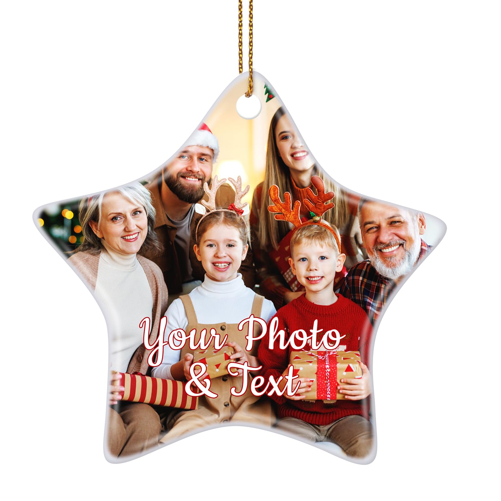 Personalized Christmas Ornaments, Custom Photo Ornaments for Christmas Tree