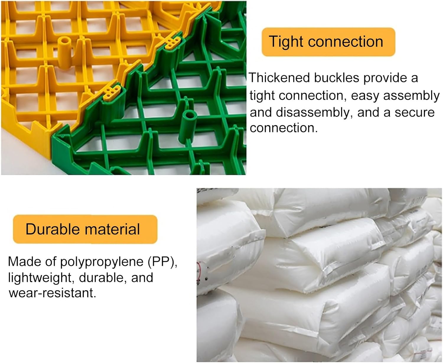 Lightweight Plastic Pallets, Breathable Grid Floor Pallet, Nestable Floor Pallets, Plastic Waterproof Storage Grid Pad, for Garage, Basement, Industrial(Red)