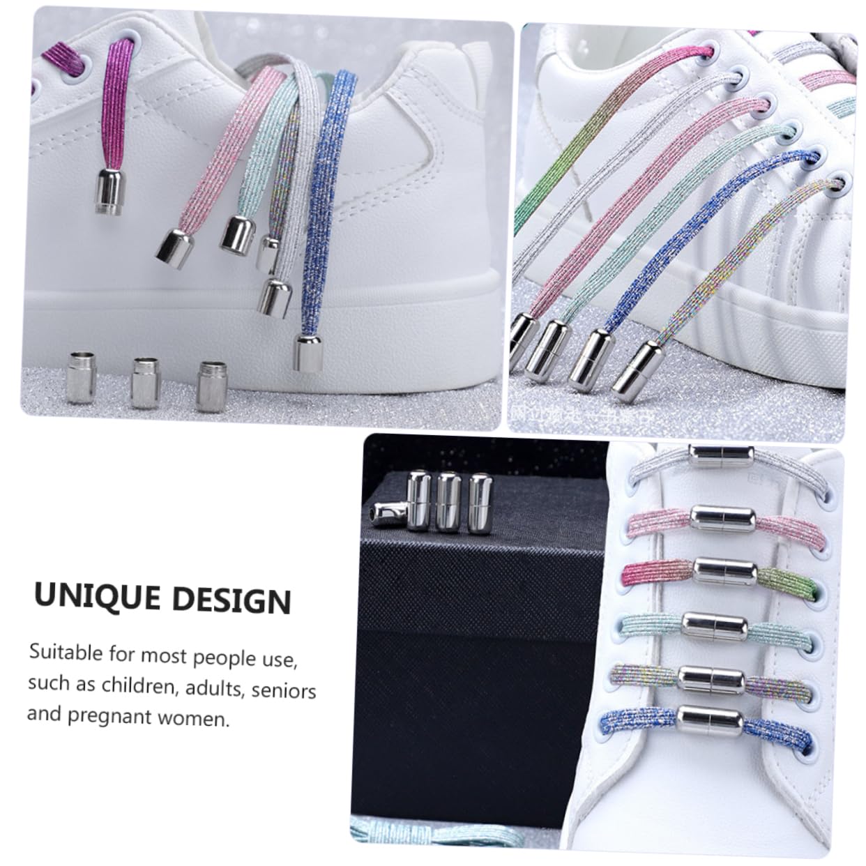 SHERCHPRY Cordones Perezosos Cordones Con Hebilla Para Niños Cordones Elásticos Para Zapatos Para Niños Zapatillas De Deporte Suministro De Bricolaje Cordones Elásticos Para Niños