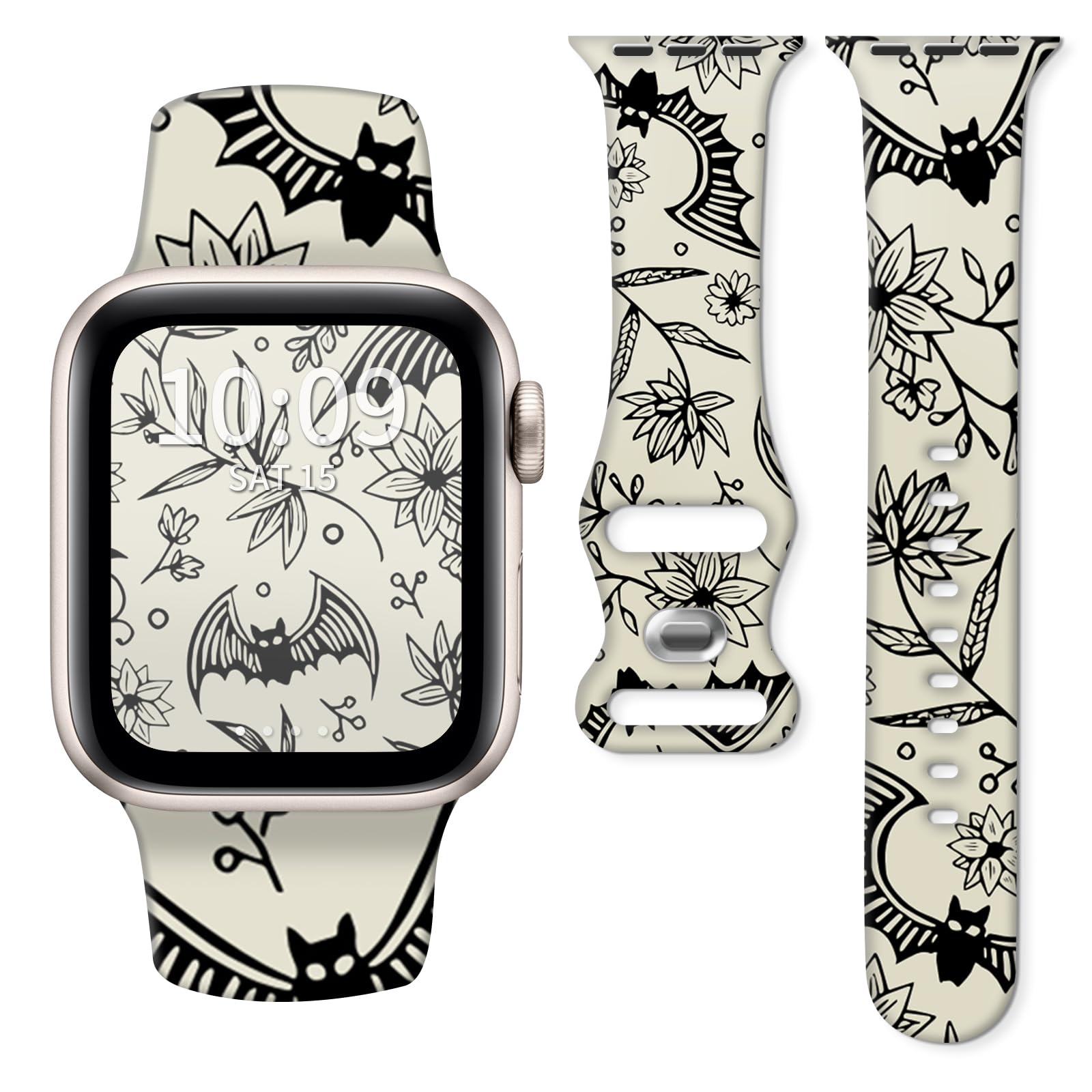 AXBSAKDI Sport Bands Compatible with iWatch Watch Band 38mm 40mm 41mm Women Men, Soft Silicone Cute Sport Strap for iWatch Series 10 9 8 7 6 5 4 3 2 1