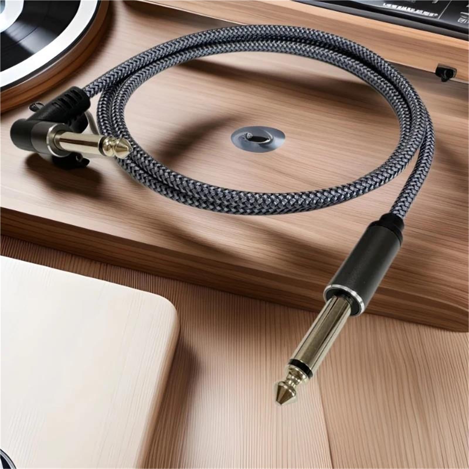 1/4'' Ausgang 90 Grad Vergoldetes Monokabel 6,5 Mm Für E-Gitarren Mixer Verstärker | Gitarren-Audiokabel(Type4,15m)