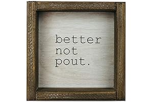 Better Not Pout Wood Framed Mini Christmas Sign