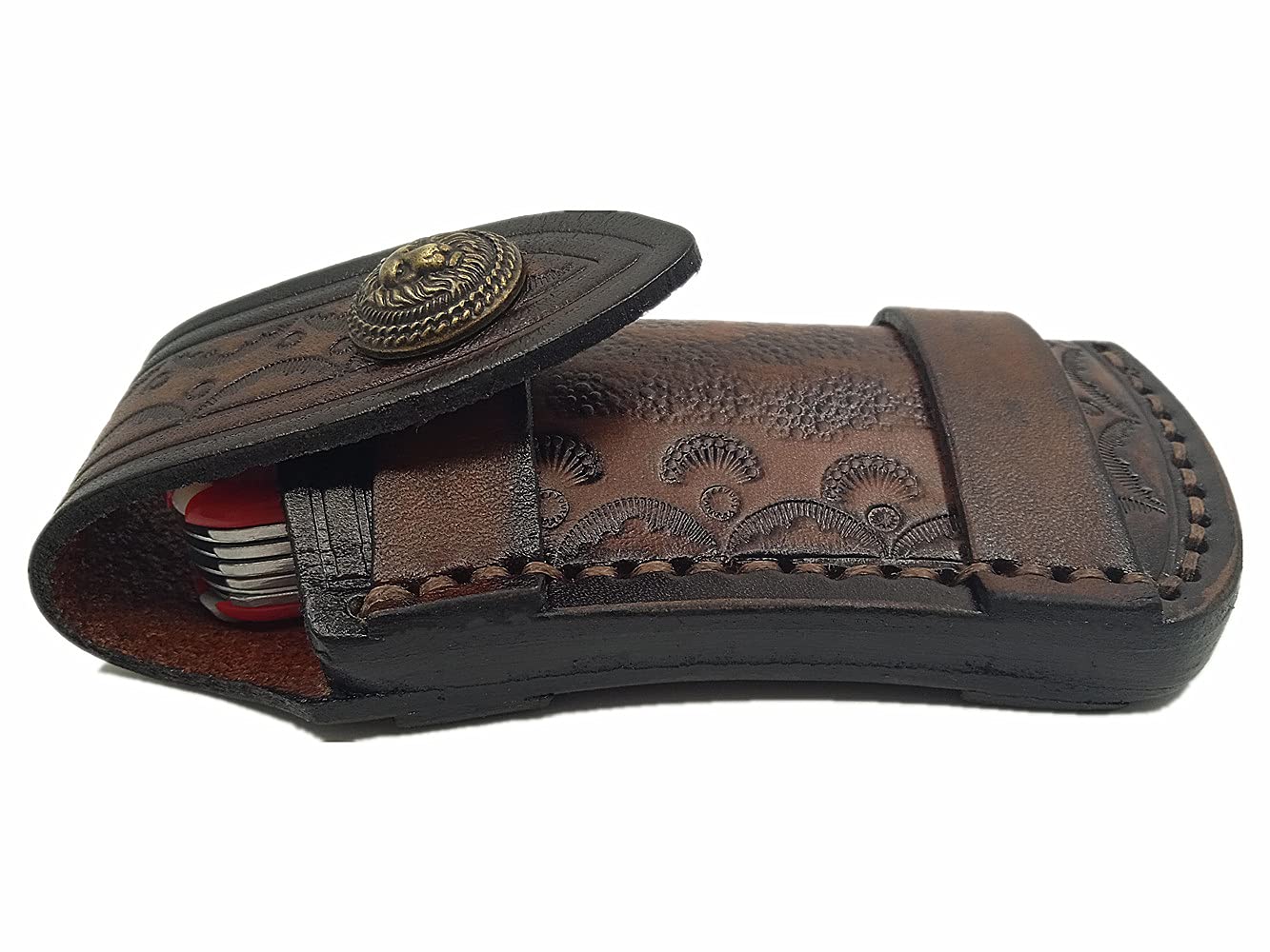 Pocket Knife Sheath,Leather Knife Sheaths Fit for 4'' Knife,Leather