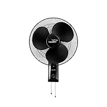 V-Guard Esfera SW N Wall Fan; Speed: 1350 RPM, Sweep: 400mm and Power Consumption: 60 W (Black)