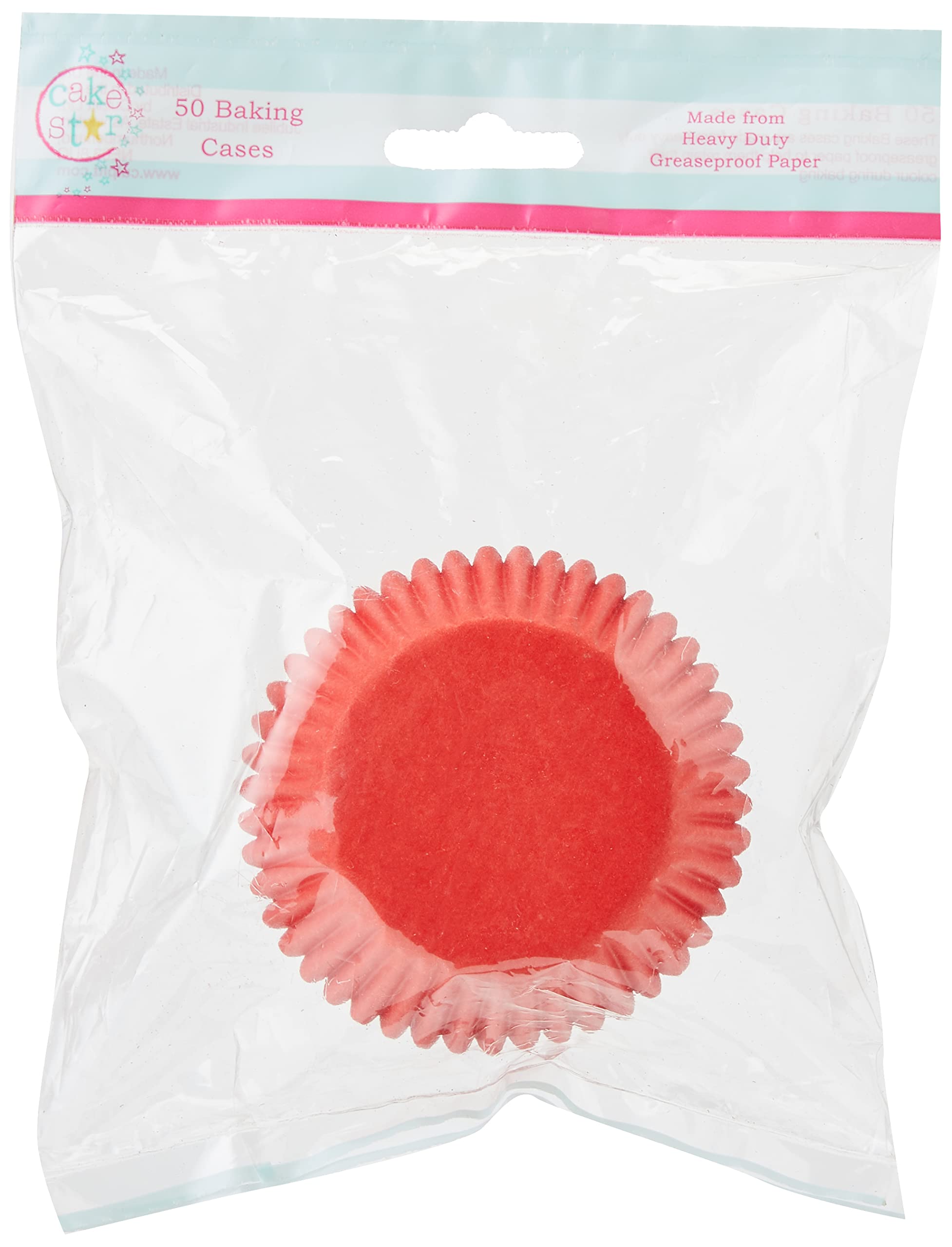 Culpitt Red Cupcake Cases, Baking Cups, Greaseproof Baking Cases, Red - Pack of 50