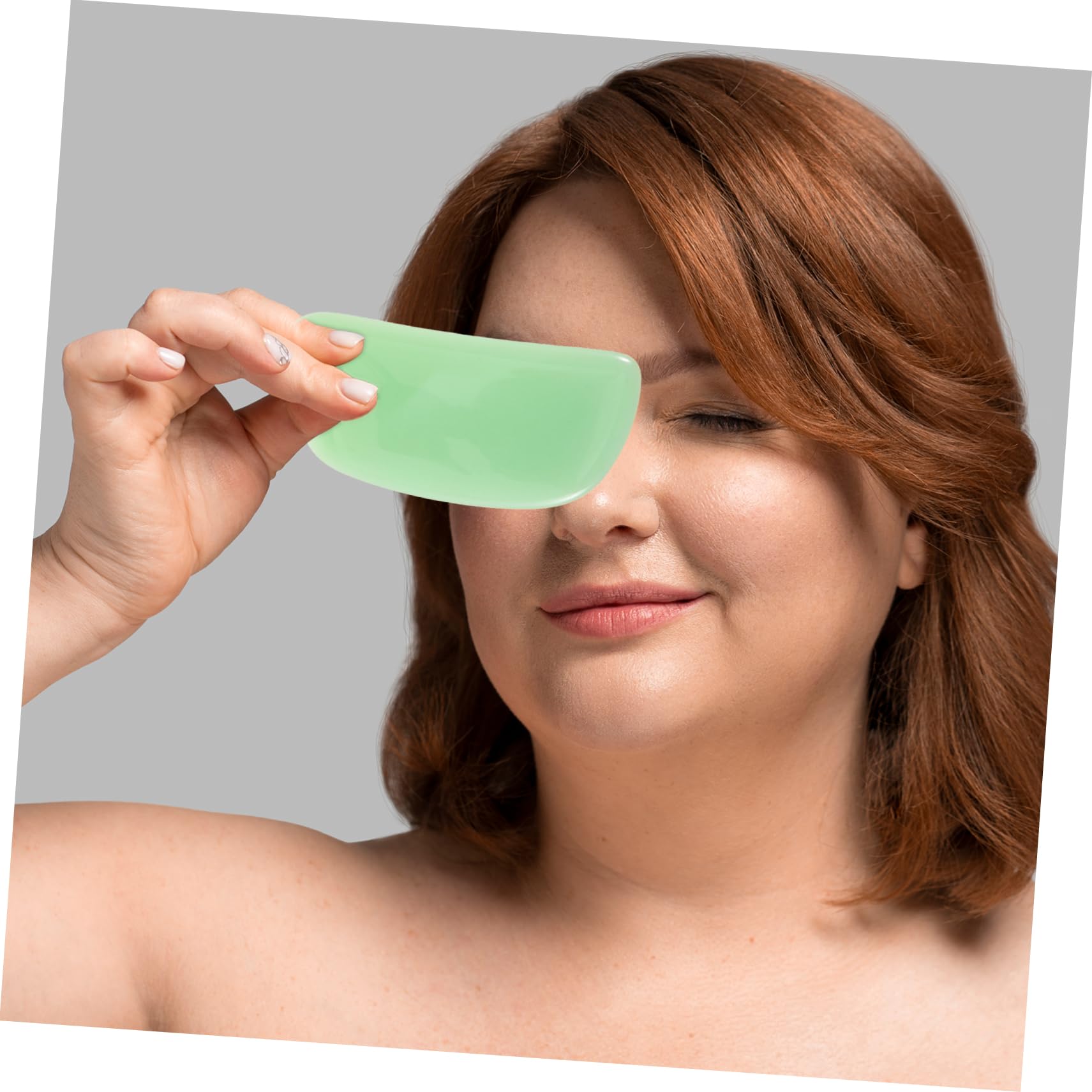 FRCOLOR 3 Sätze Gesichtsschabe-massagegerät Gua Sha Tools Gesichts Massage Gesichtspflege Facelifting Abs Punkt Muskelschaber-tool Gesichtsmassagegerät Jade Green 2 Stück * 3