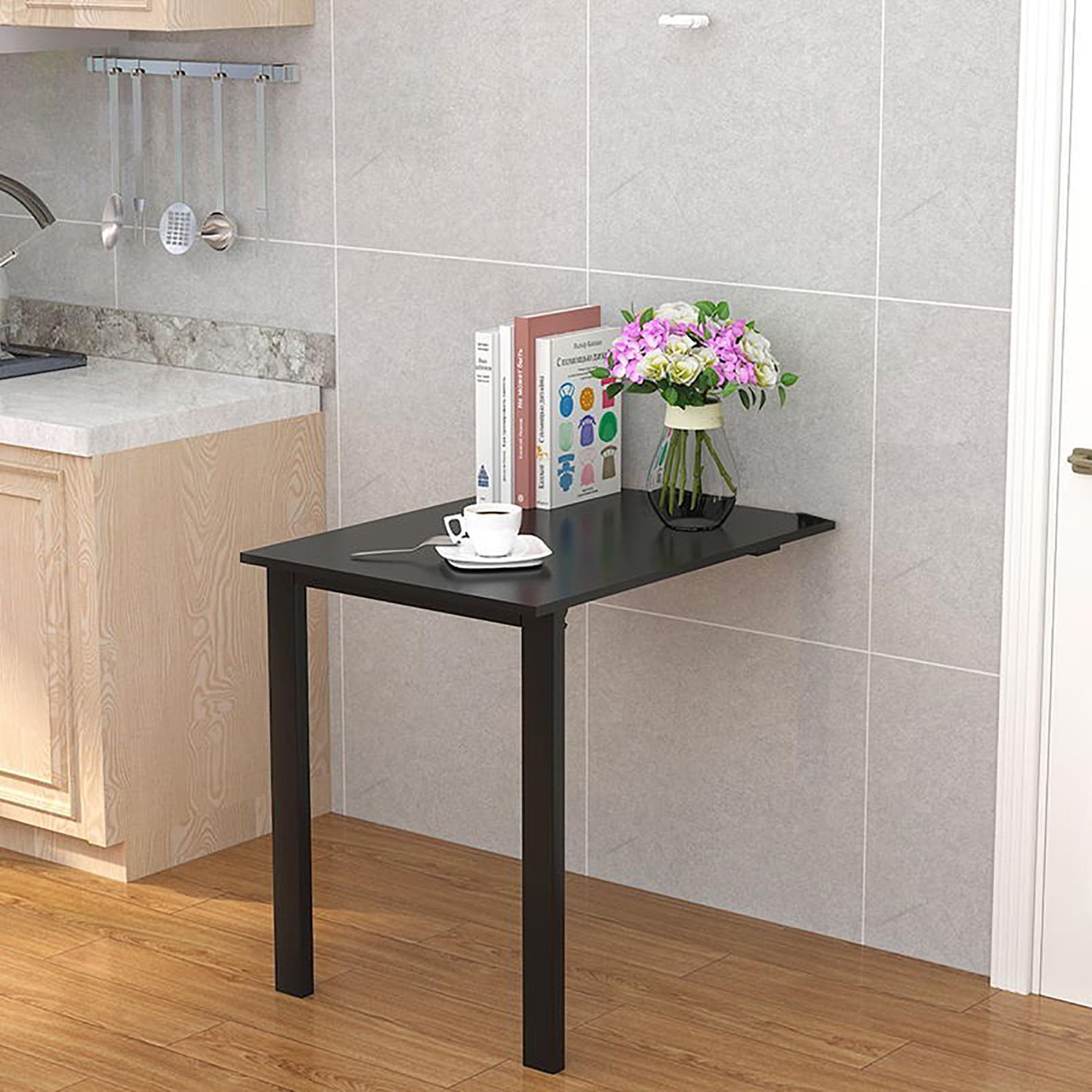 Bureau mural pliable pour chambre et studio, table suspendue gain de place