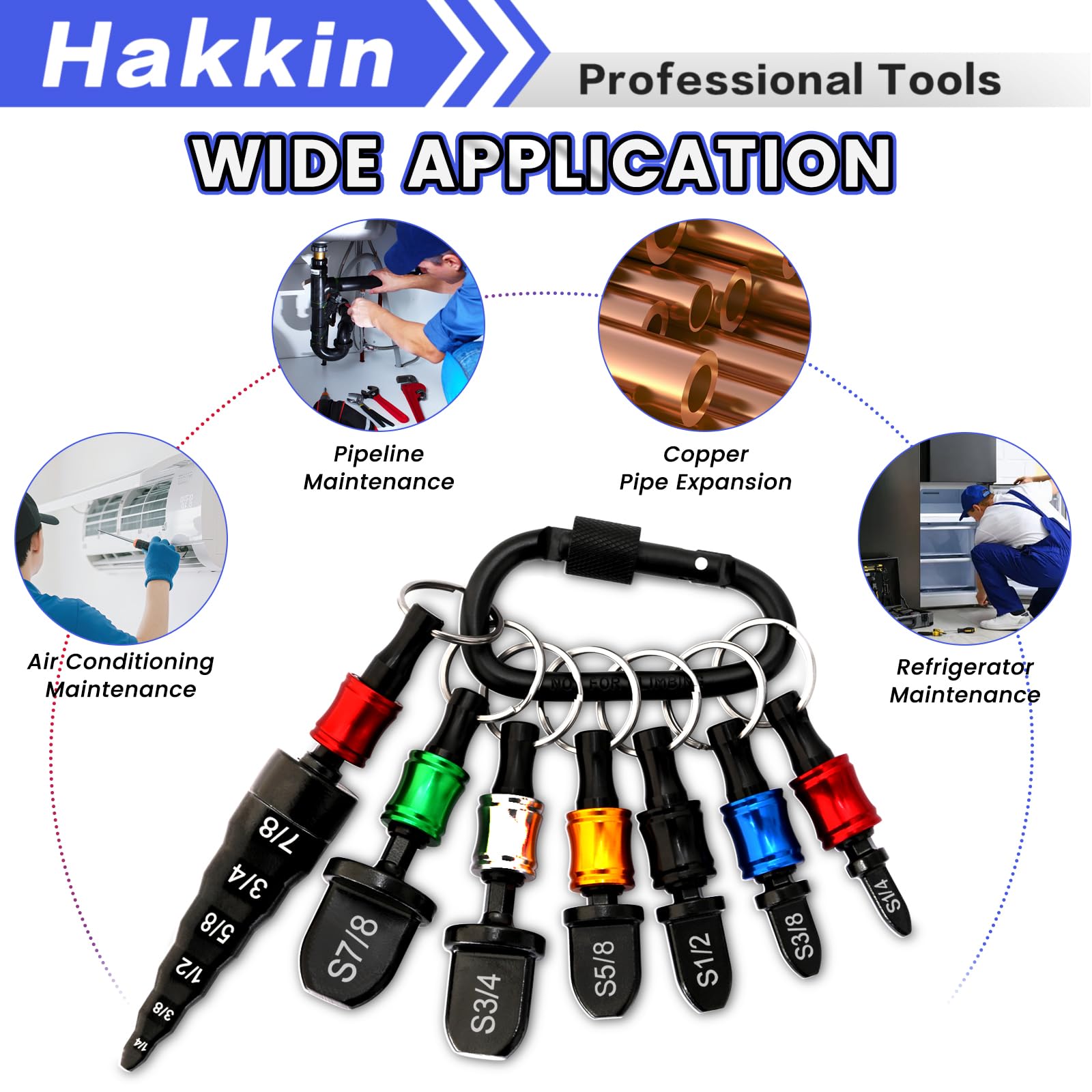 Hakkin 6-in-1 Swage Tool Kit - Copper Tube Expander -8 Hakkin 6-in-1 Swage Tool Kit - Copper Tube Expander -8