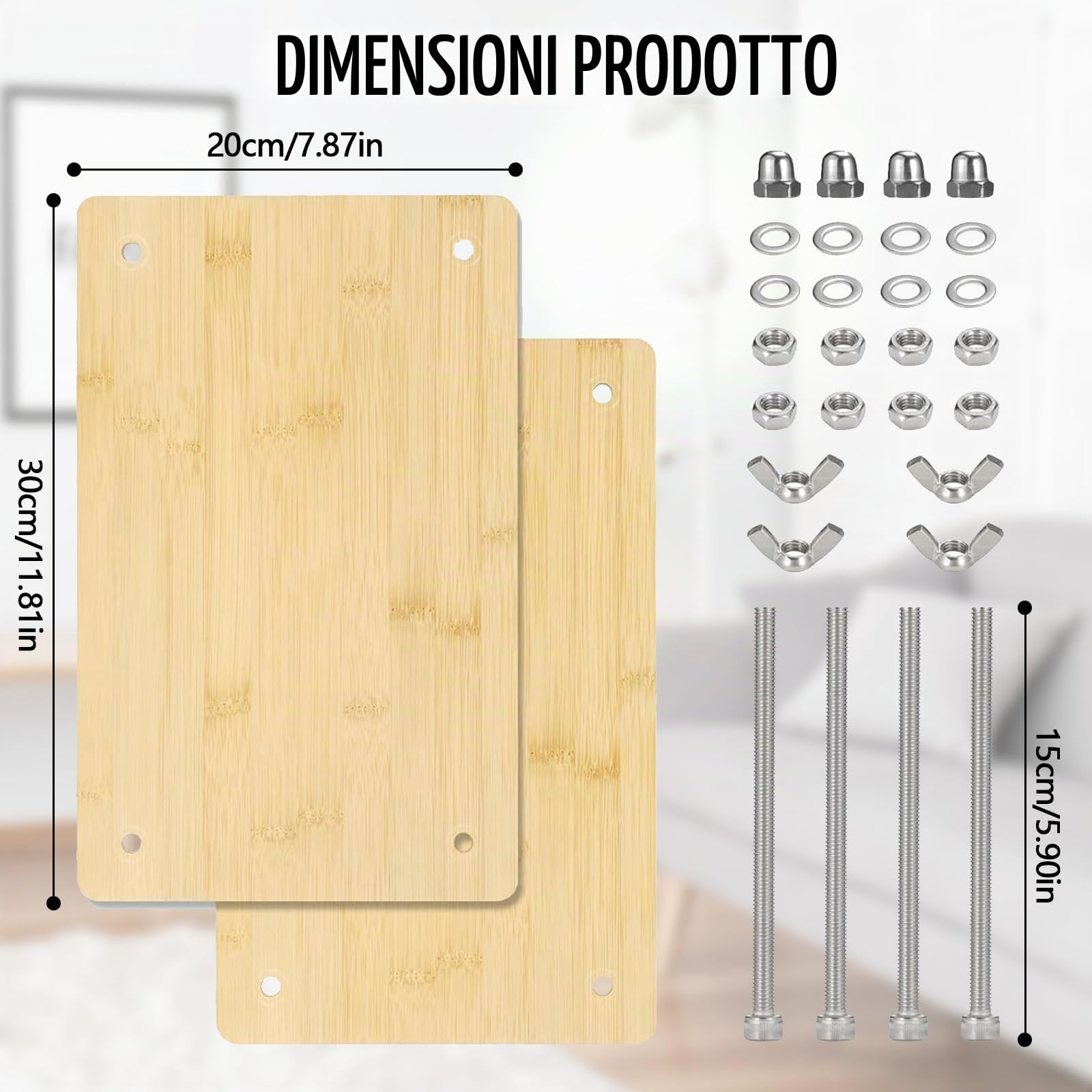 BONJUME Pressa Per Libri In Legno, Set Per Rilegatura Pressa Per Libri Multifunzionale Manuale Per Rilegatura Etichette Per Rilegatura Fai Da Te Pressa - 30 x 19,2 cm