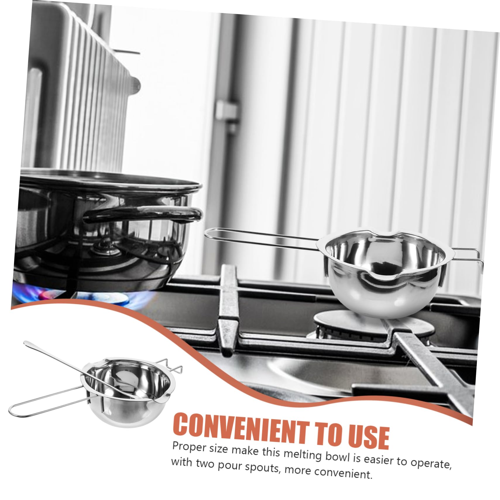 OKUMEYR 1set Chocolate Melting Pot and Butter Warmer Spoon for Melting Cheese and Candles Compact Design for Kitchen Use