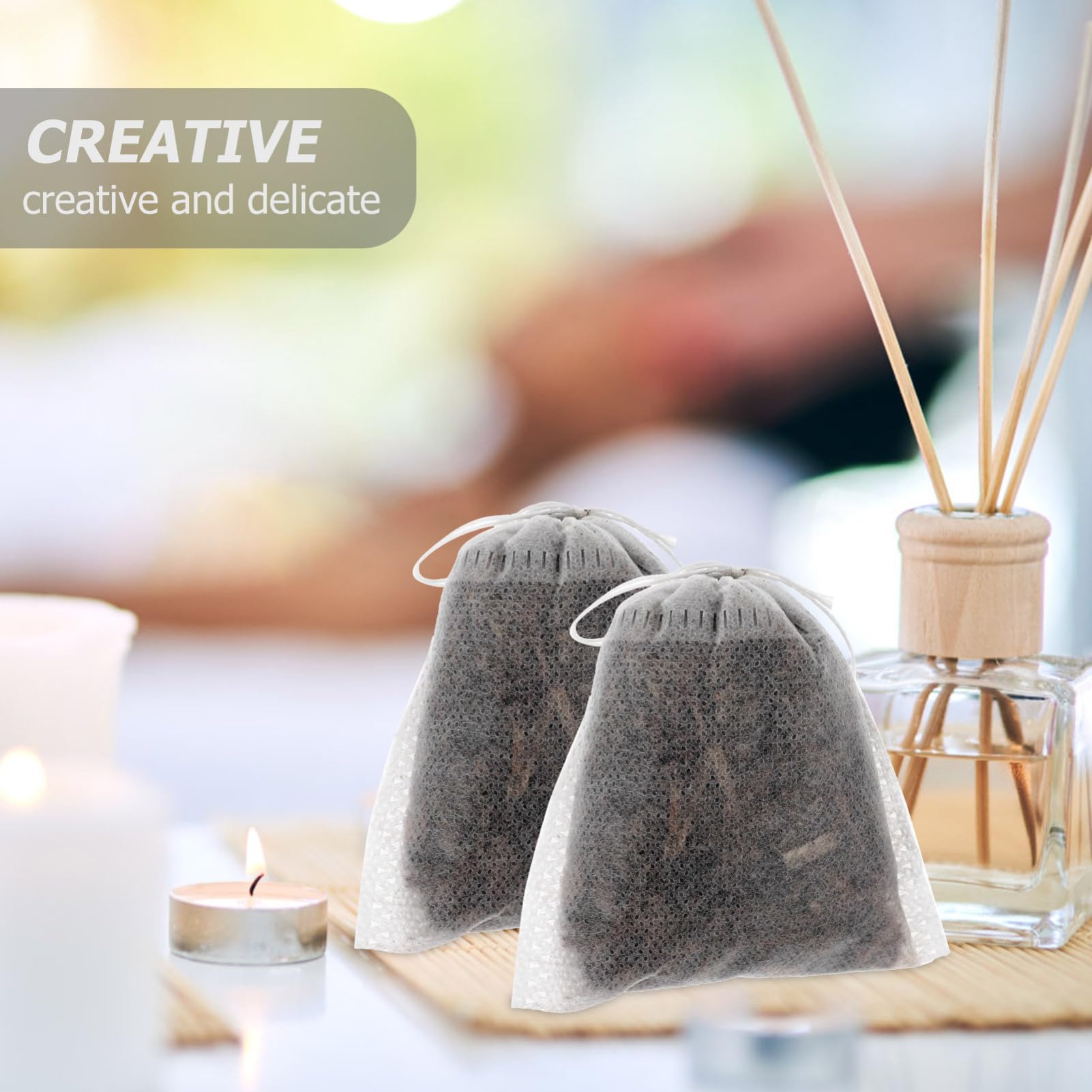 Healeved 50pièces Sachets Aromatiques Ail pour Armoires Voitures Et Espaces De Rangement Sachets Légers Et Pratiques pour Créer Une Ambiance Agréable