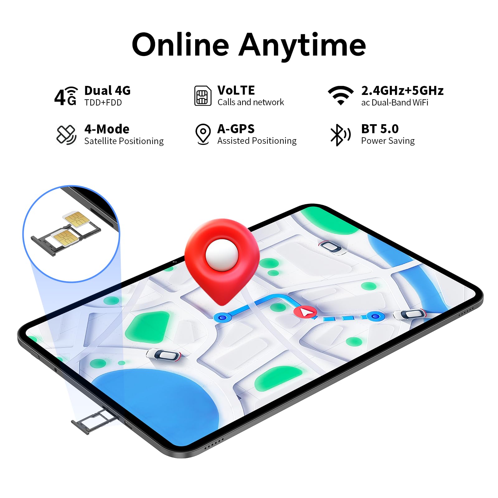 TECLAST T65 Tablet 13.4 Pollici 120Hz Display Tablet Android 16, Doppio SIM 4G LTE+5G WiFi, 2.2GHz Octa-Core, 26GB RAM+128GB ROM(TF 4TB) Widevine L1 1080P/13MP/BT5/GPS/OTG