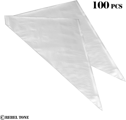 Miniatura 2 de Paquete de 100 bolsas grandes desechables, para decorar pasteles como pasteles de cumpleaños y galletas, 16 pulgadas, capacidad adicional para más