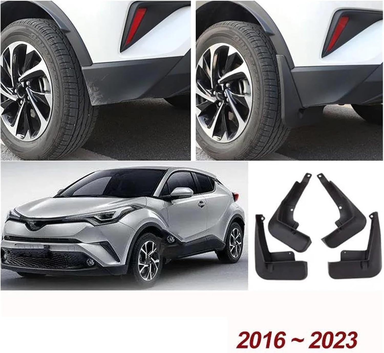 Car Mudguard Mud Flaps for C-HR 2016-2023 for CHR 4Pcs Mudguards Mud Flaps Splash Guards Front Rear Wheels for Fender Splash Cover