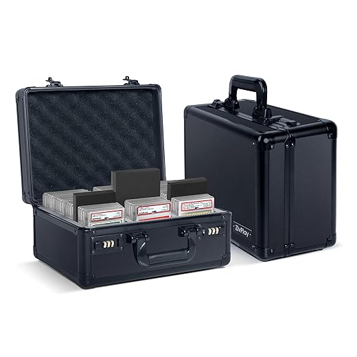 Graded Card Storage Box Graded Card Case for Sports Cards and Trading Card with Slab Holder Fits 108 PSA GMA 78 BGS HGA 88 SGC CSG or 375 Toploader Cards Antitheft Lock Black Color