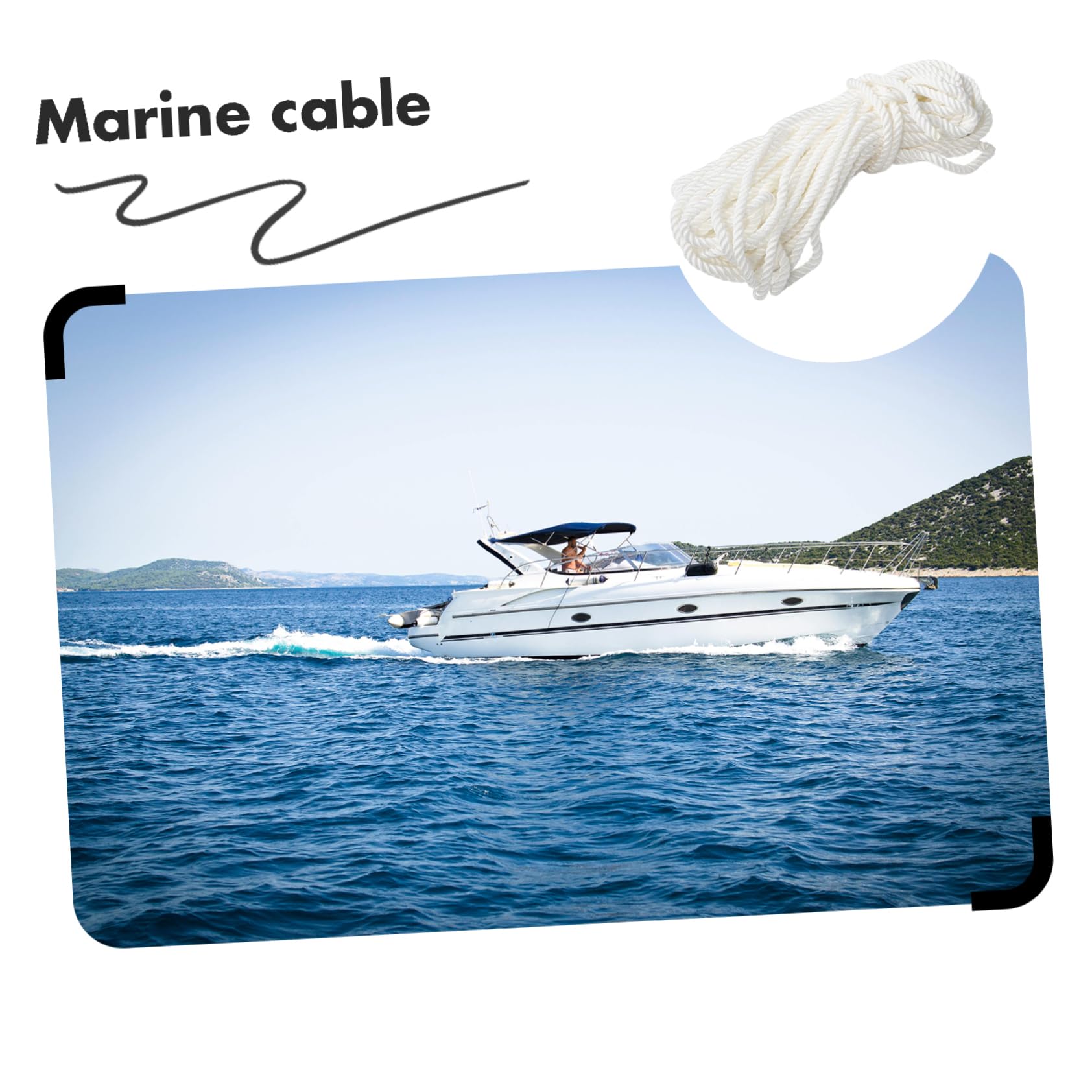 Weiße Nylon Bootsanlegeleine 12mm für Boote und Schiffe | 1 Rolle, Geflochtenes Seil in Marinequalität, für Docking und Ankerung, Passend für Maritime Einsätze