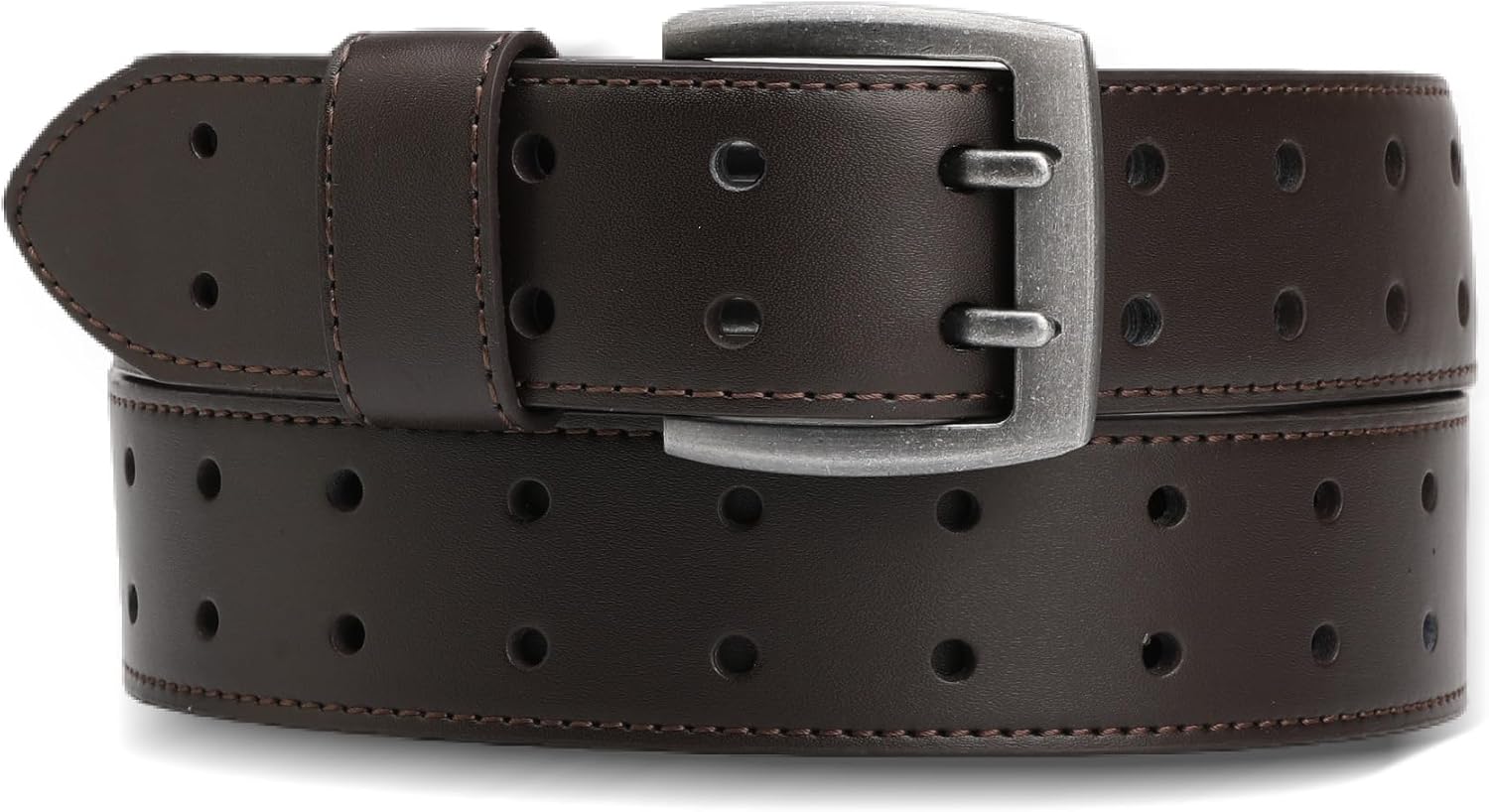 Men's Belt Big & Tall 56"-80" Genuine Leather Belt Reinforced Strap Casual Work Jean Extra Long Belts