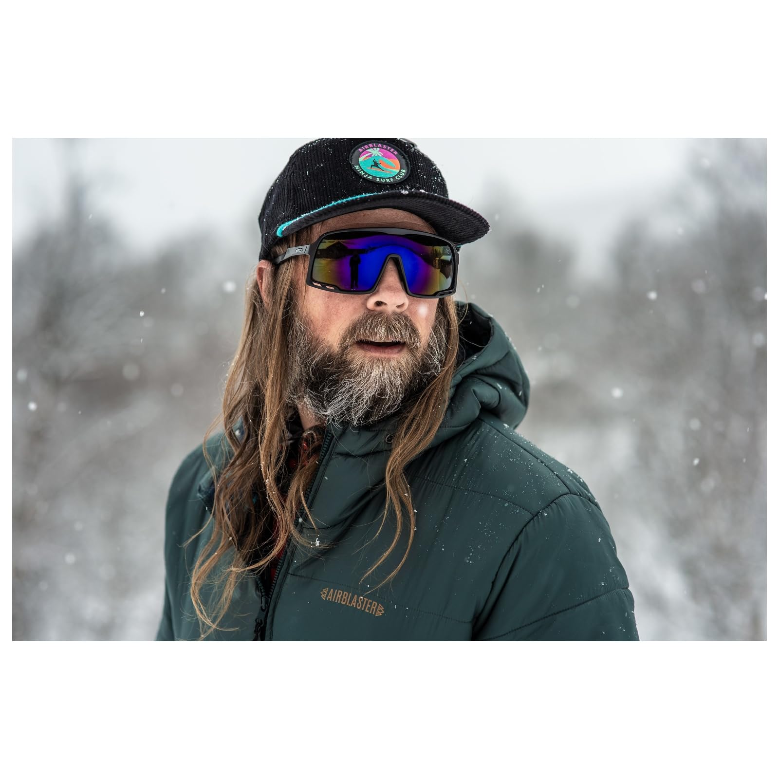 CHPO Henrik Sonnenbrille Matte Black/Blue Polarized