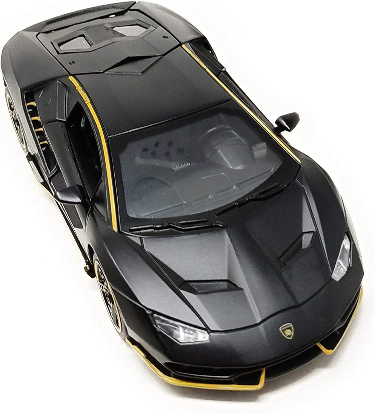 SE7EN Car Pull Back Metal Diecast Car Model with 6 Door Open, Sound Light Toy Vehicles for Children (Assorted Colour)