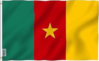 Anley Fly Breeze 3x5 Feet Cameroun Flag - Vivid Color and Fade Proof - Canvas Header and Double Stitched - Cameroonian Flags Polyester with Brass Grommets 3 X 5 Ft