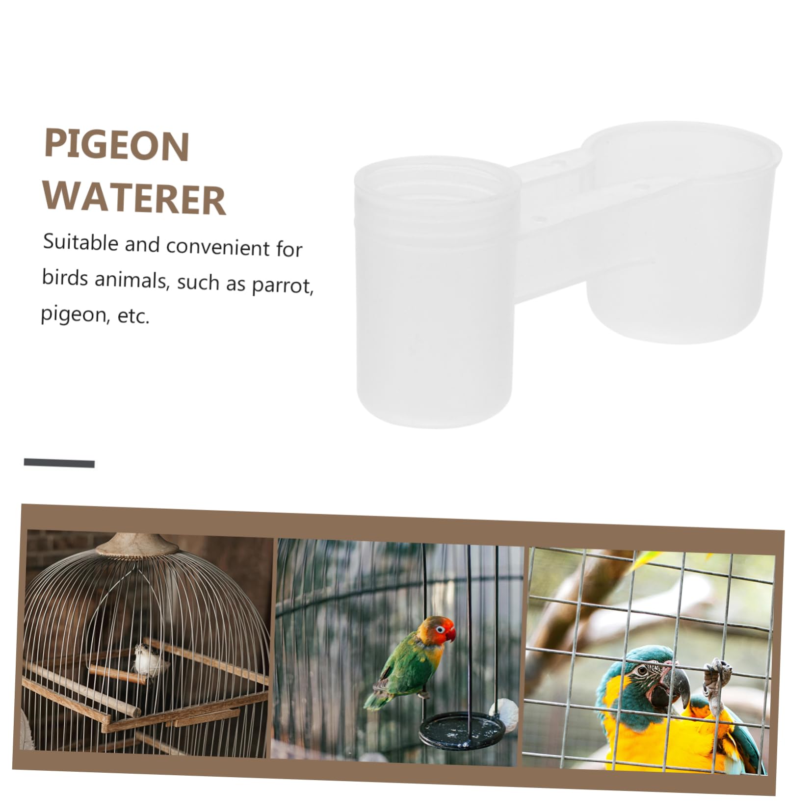 TOYANDONA 10pezzi Bevitoio Per Pappagalli e Piccioni Ciotola Per Uccelli in Plastica Abbeveratoio Automatico Facile Da Pulire Forniture Per Alimentazione Animali Domestici