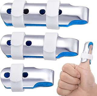 ANCIRS 3-Size Metal Finger Splint Support, Small & Medium & Large Brace Finger Stabilizer for Broken Index, Straightening Broken finger Arthritis Middle, Ring Finger Knuckle Immobilization