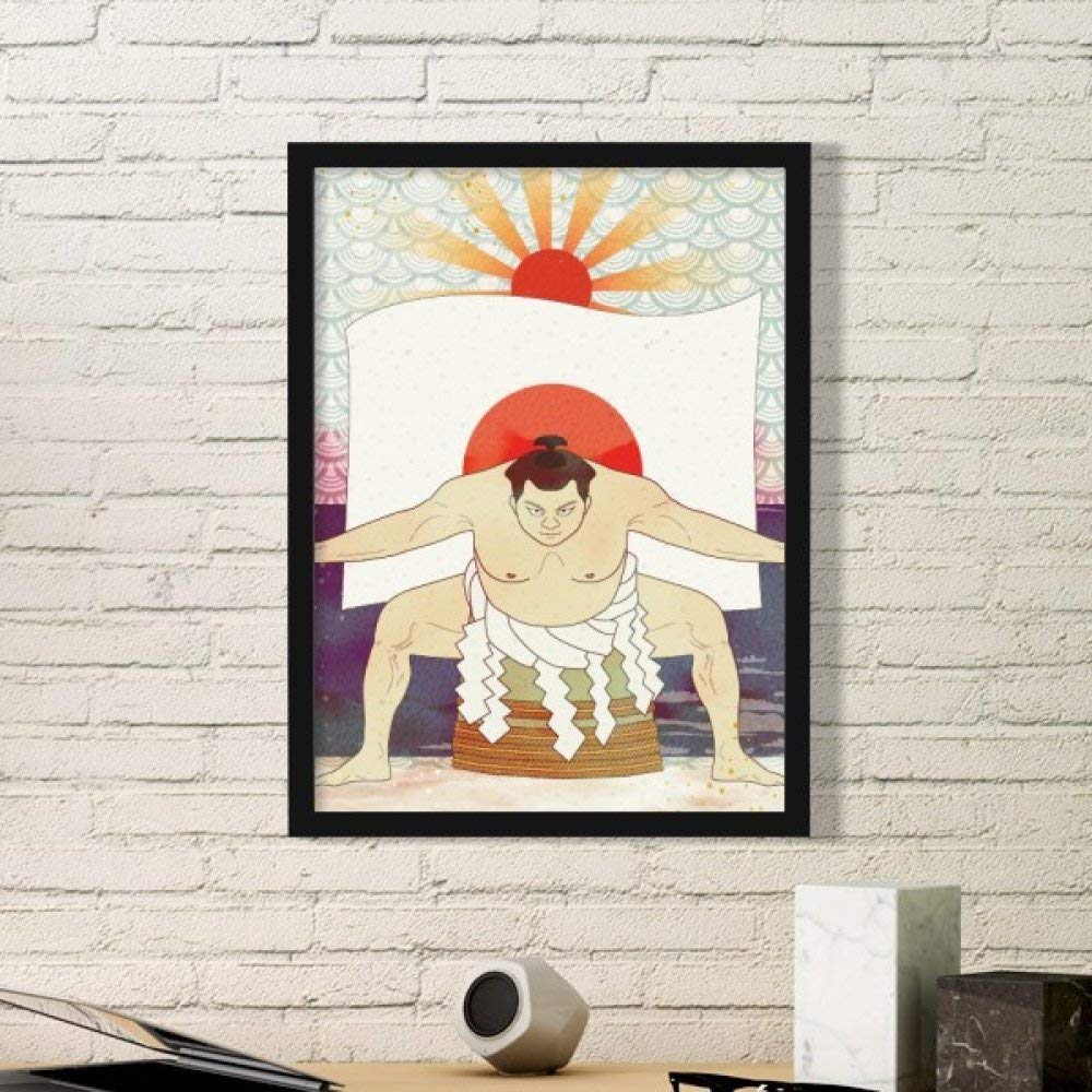 Cadre Mont Fuji ukiyo-e pour habiller un mur blanc vide japonais