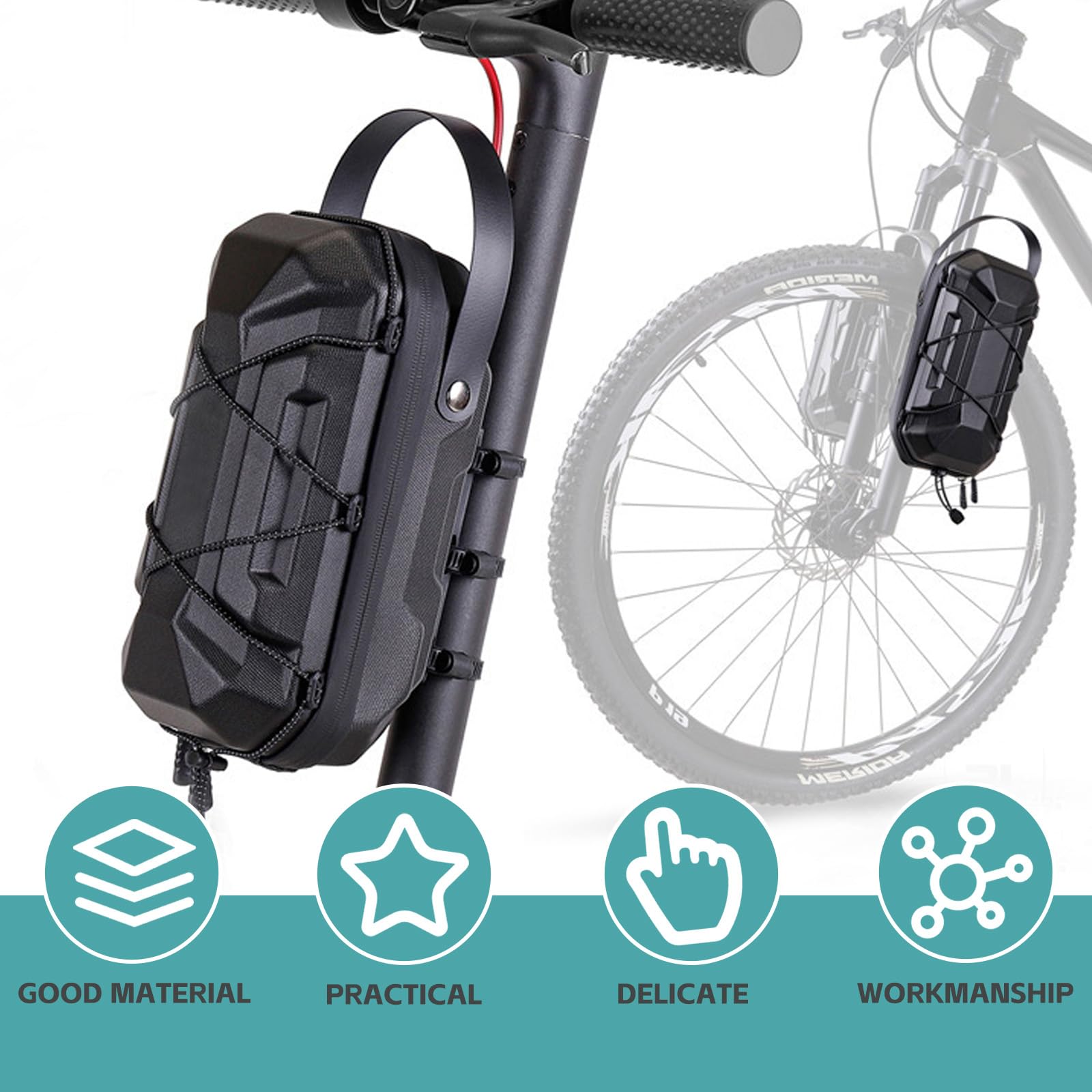 bolsa para scooter eléctrico Xiaomi Mijia Sedway Ninebot, tubo frontal impermeable con 4 colores, manillar de liberación rápida