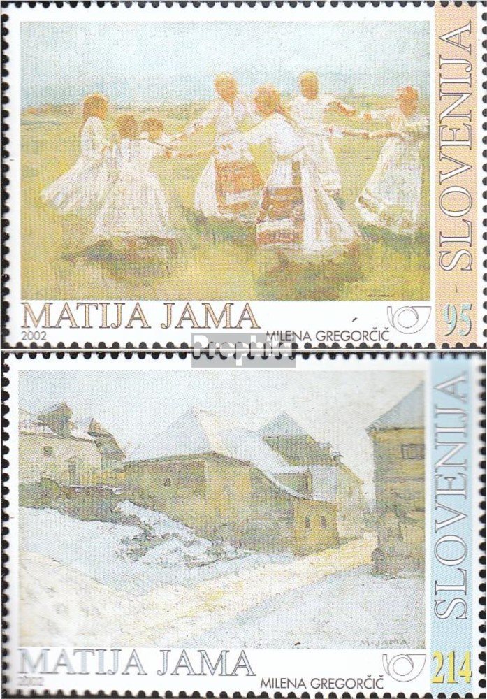 slovenia 409-410 (complete.issue.) 2002 130. Birthday Matija Jama (Stamps for collectors) painting