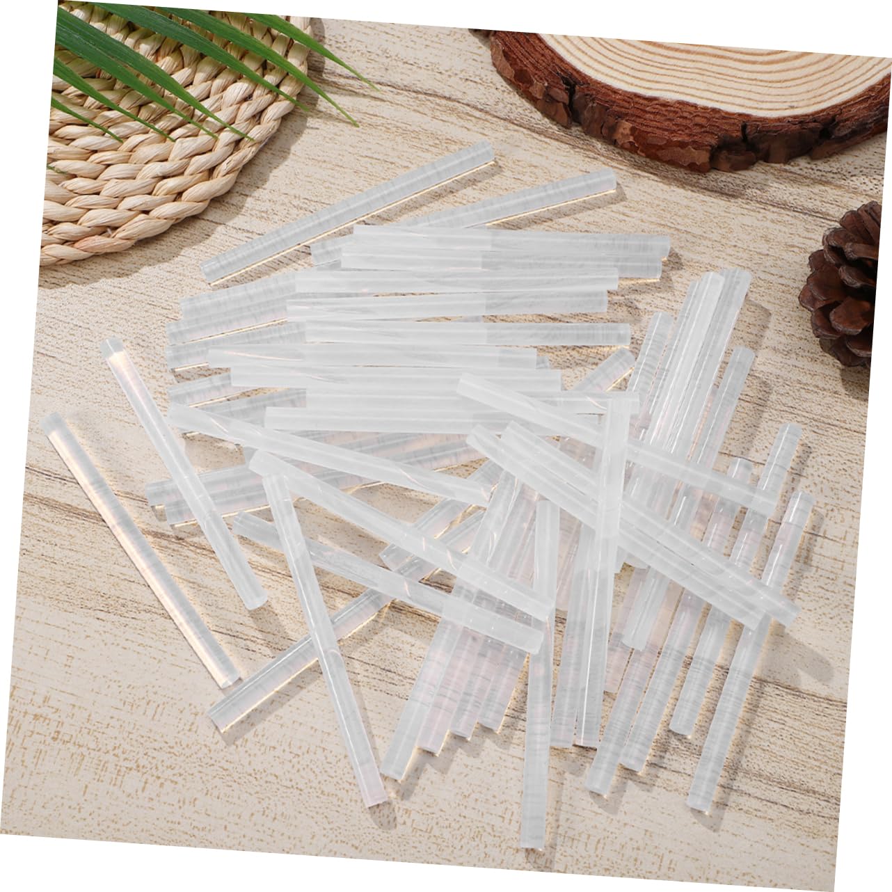 VILLCASE 100pcs Hot Melt Glue Sticks High Adhesion Crafting Tool for Projects Home Decoration and Restoration Transparent Sticks for Easy Use