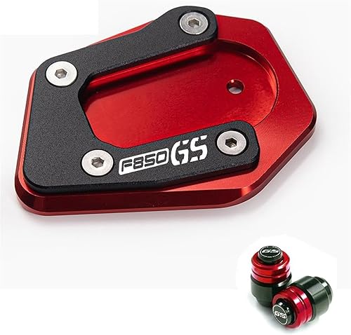 Motorcycle Side Stand Extension Kickstand Enlarge Plate for BMW F850GS F750 GS F 850 GS F750GS F850 GS F 750 GS 2018 2022 (Color  B Red)
