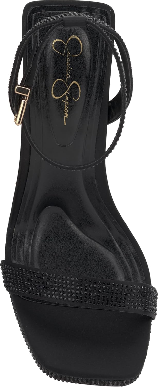 Jessica Simpson Women's Adonia Heeled Sandal, Black, 9 - Image 5